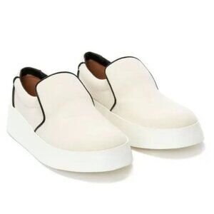JW Anderson Men's Slip-Ons Natural Canvas Sneakers Size 44 (MSRP $595)